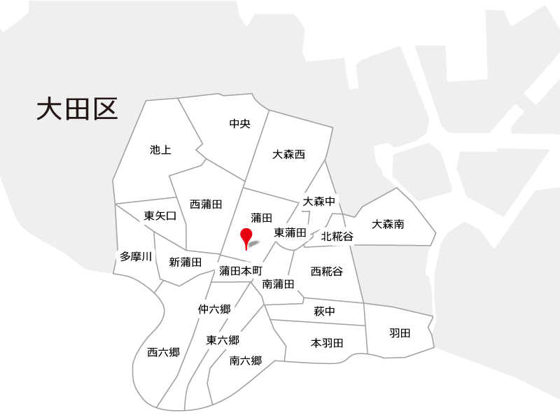 蒲田送迎範囲地図